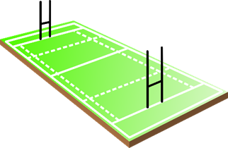 rugby field size icon